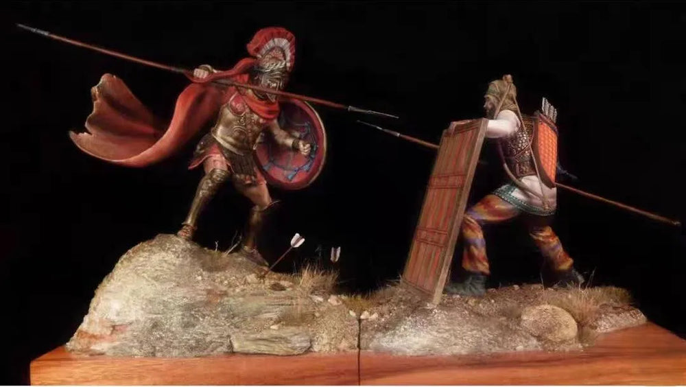 1/24 Ancient Warriors, 5 Figures, Resin Model Diorama Kit, Unassembled and Unpainted