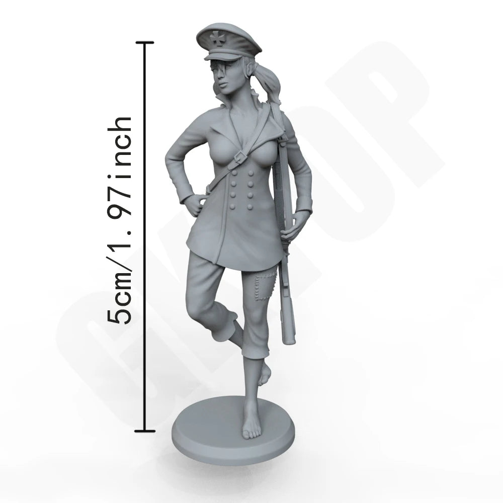 1/35 WWII Soviet Female Infantry with Rifles, 6 Figures, Resin Model Figure Kit, Unassembled and Unpainted