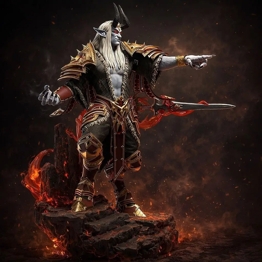 Dark Fantasy Demonic Warrior, Resin Model Figure Kit, Fantasy Theme, Unassembled and Unpainted