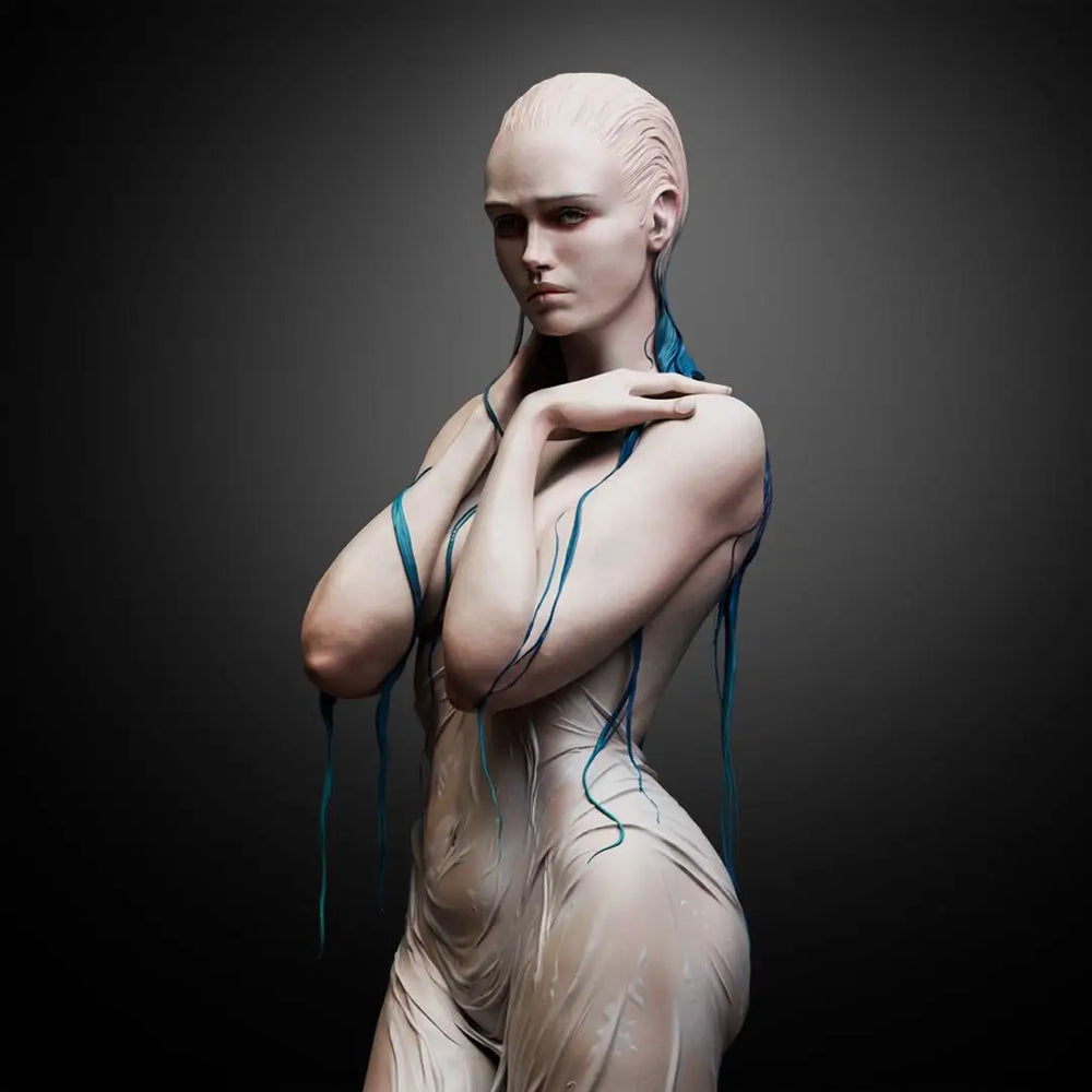 1/9 Female Sculpture, Resin Model Bust Kit, Unassembled and Unpainted