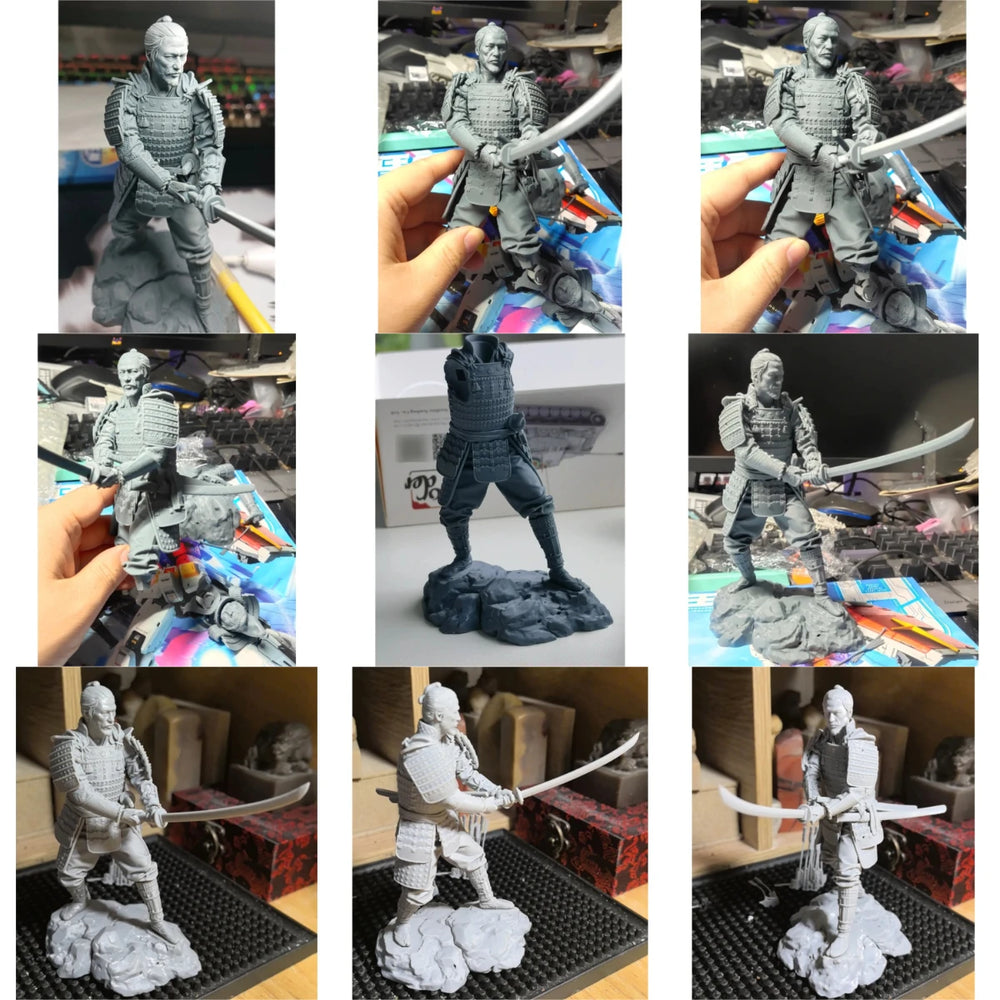 Medieval Samurai Warrior, Resin Model Figure Kit, Unassembled and Unpainted