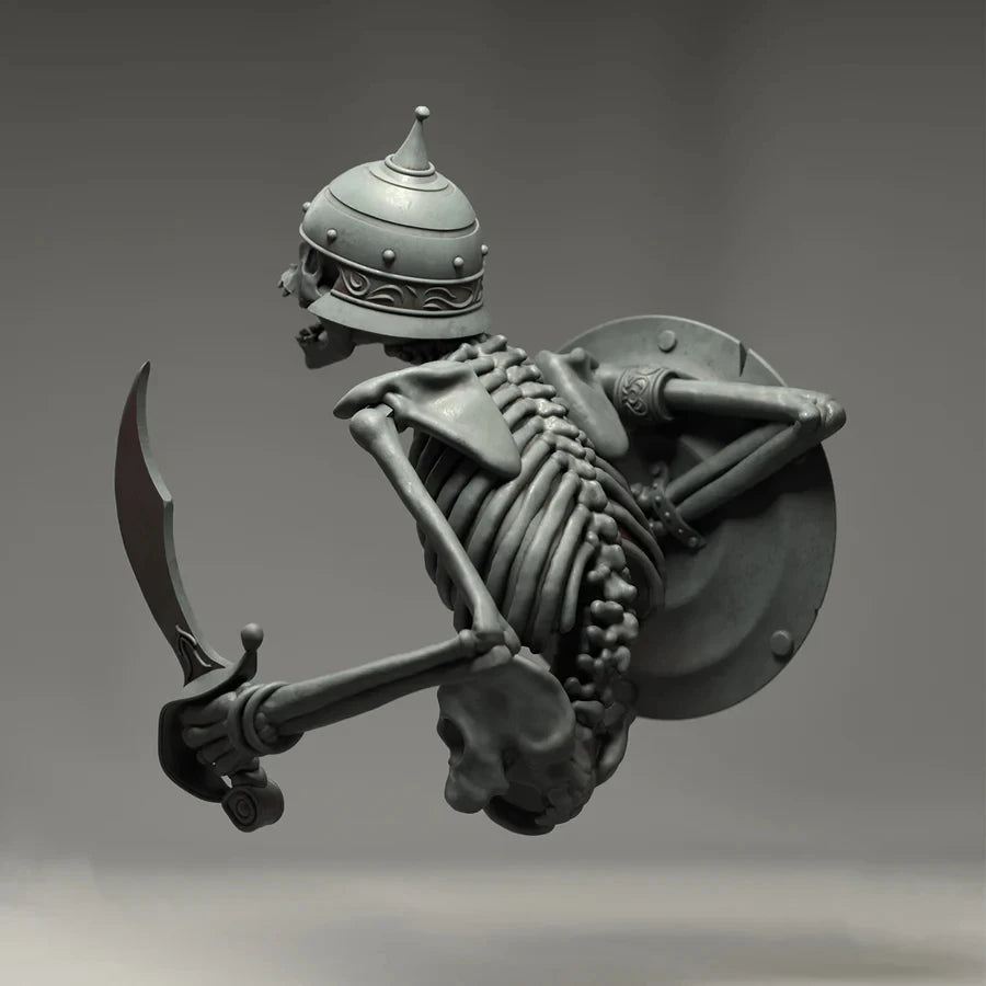 1/10 WWI Prussian Skeleton, Resin Model Bust Kit, Unassembled and Unpainted
