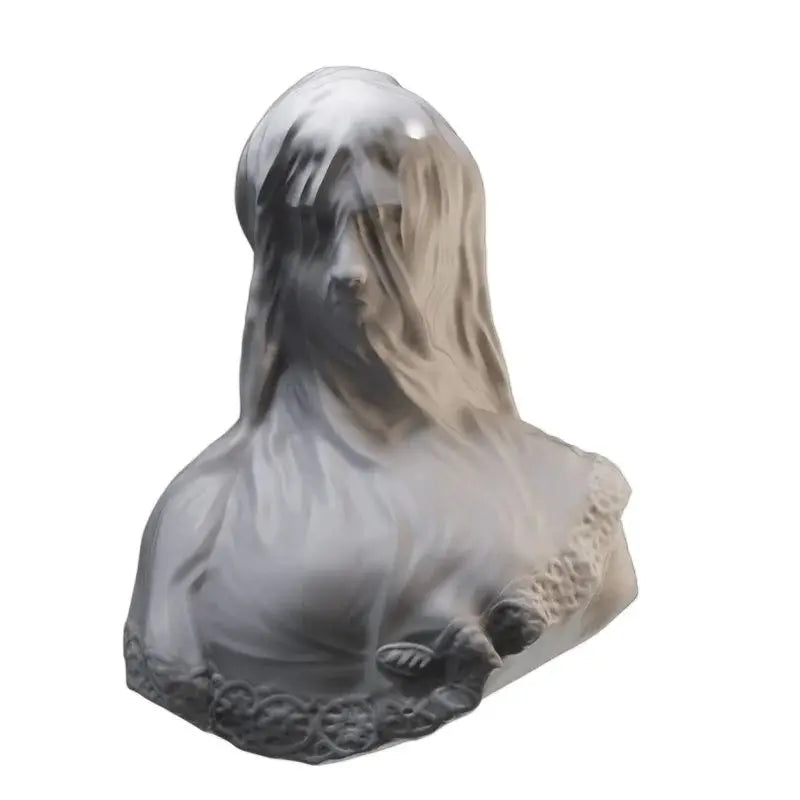 1/10 Veiled Female Character, 3 Figures, Resin Model Bust Kit, Fantasy Theme, Unassembled and Unpainted