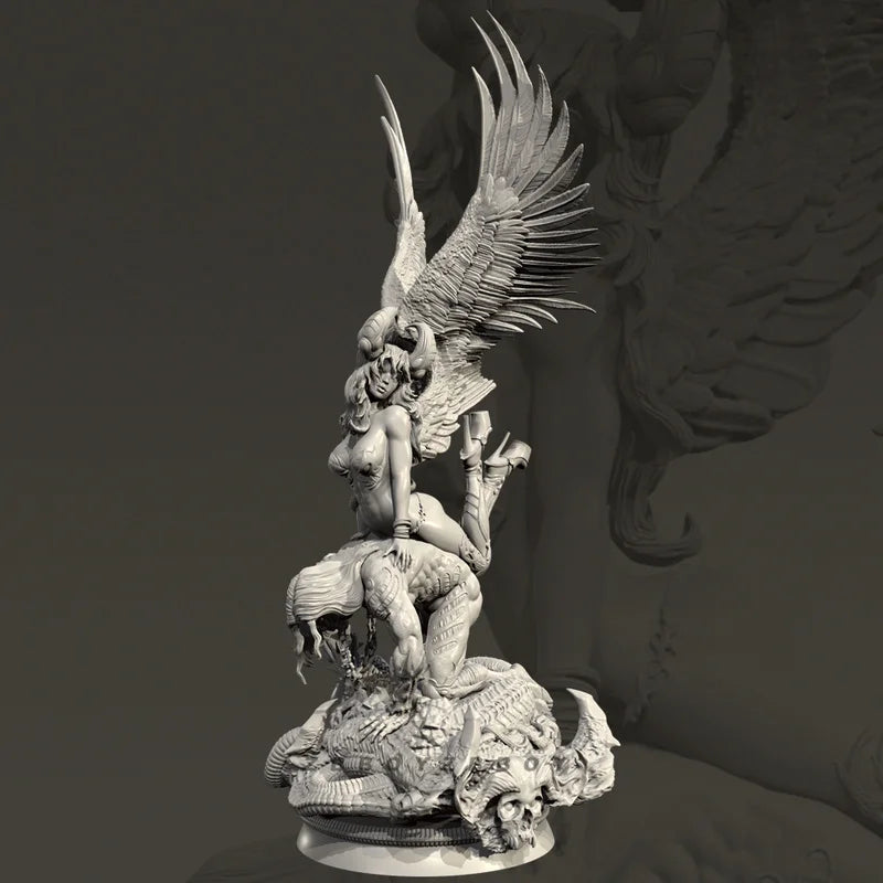 100mm Elf Warrior, Resin Model Figure Kit, Fantasy Theme, Unassembled and Unpainted