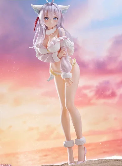 Ellie Fox with Cat Ears, Resin Model Figure Kit, Anime Theme, Unassembled and Unpainted