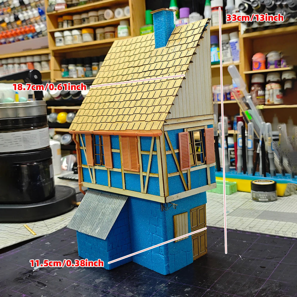 1/35 European Residential Dwelling, Resin Model Diorama Kit, Historical Theme, Unassembled and Unpainted