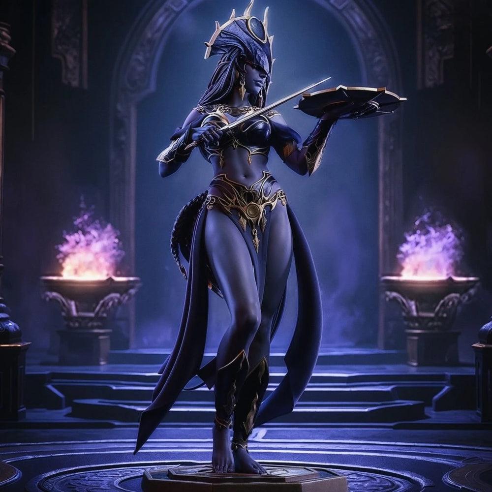 1/8 Shar Shadow Dancer Sorceress, Resin Model Figure Kit, Fantasy Theme, Unassembled and Unpainted