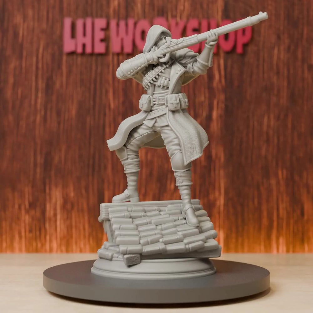 75mm Female Sharpshooter Rogue, Resin Model Figure Kit, Fantasy Theme, Unassembled and Unpainted