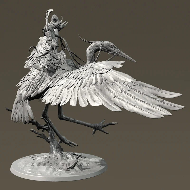 165mm Warrior Rider, Resin Model Figure Kit, Fantasy Theme, Unassembled and Unpainted