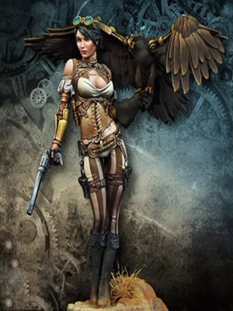 1/24 Ancient Winged Female Warrior, Resin Model Figure Kit, Unassembled and Unpainted
