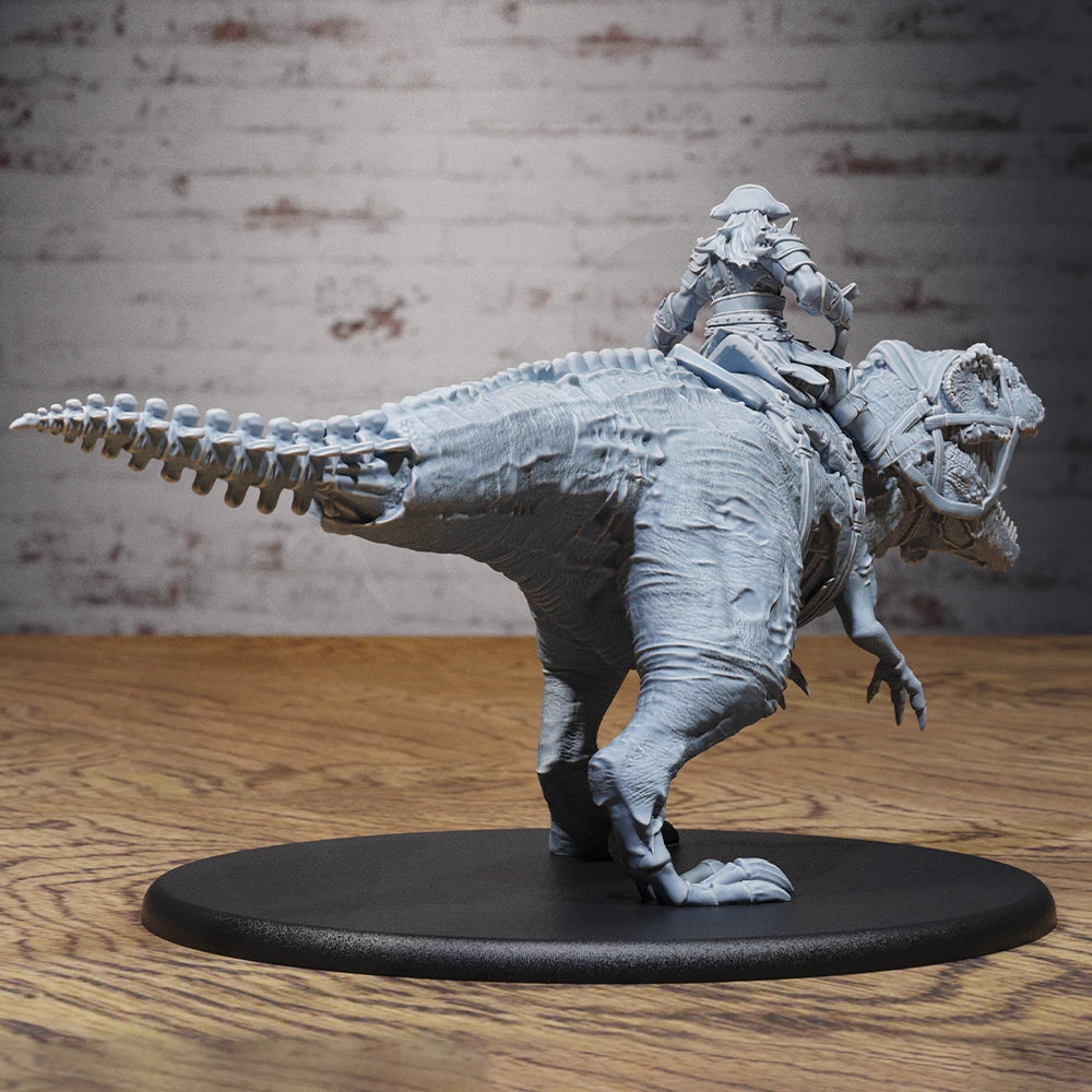1/35 Tyrannosaurus Rex Warrior, Resin Model Creature Kit, Wildlife Theme, Unassembled and Unpainted