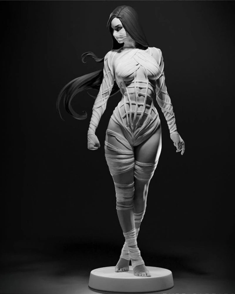1/24 Female Warrior with Tactical Gear, Resin Model Figure Kit, Fantasy Theme, Unassembled and Unpainted