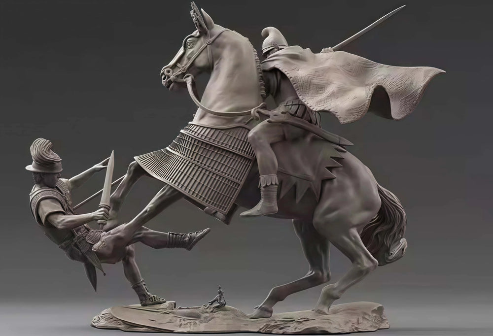 1/24 Medieval Cavalry, 5 Figures, Resin Model Diorama Kit, Unassembled and Unpainted