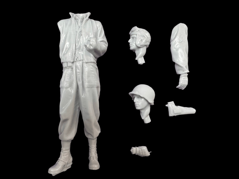 1/16 WWII US 2nd Armored Division Soldier, Resin Model Figure Kit, Unassembled and Unpainted