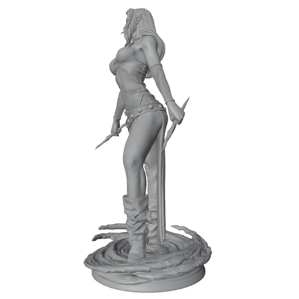 1/24 Dual Dagger Warrior with Arm Wraps, Resin Model Figure Kit, Fantasy Theme, Unassembled and Unpainted