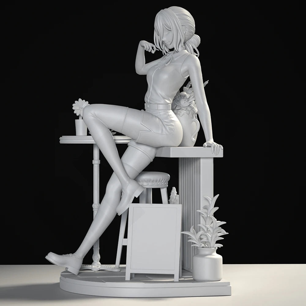 1/24 Girl Modern Interior, Resin Model Diorama Kit, Anime Theme, Unassembled and Unpainted