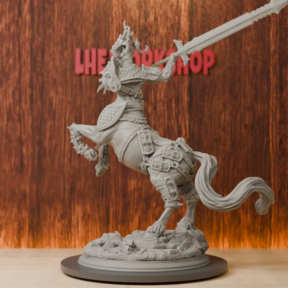 38mm Centaur Warboss, Resin Model Figure Kit, Fantasy Theme, Unassembled and Unpainted