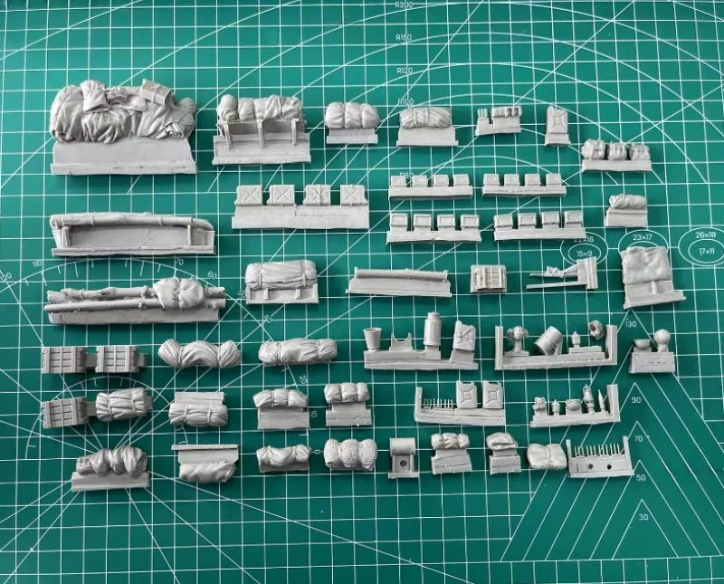1/35 WWII US Sherman Tank Stowage, Resin Model Accessory Kit, Unpainted