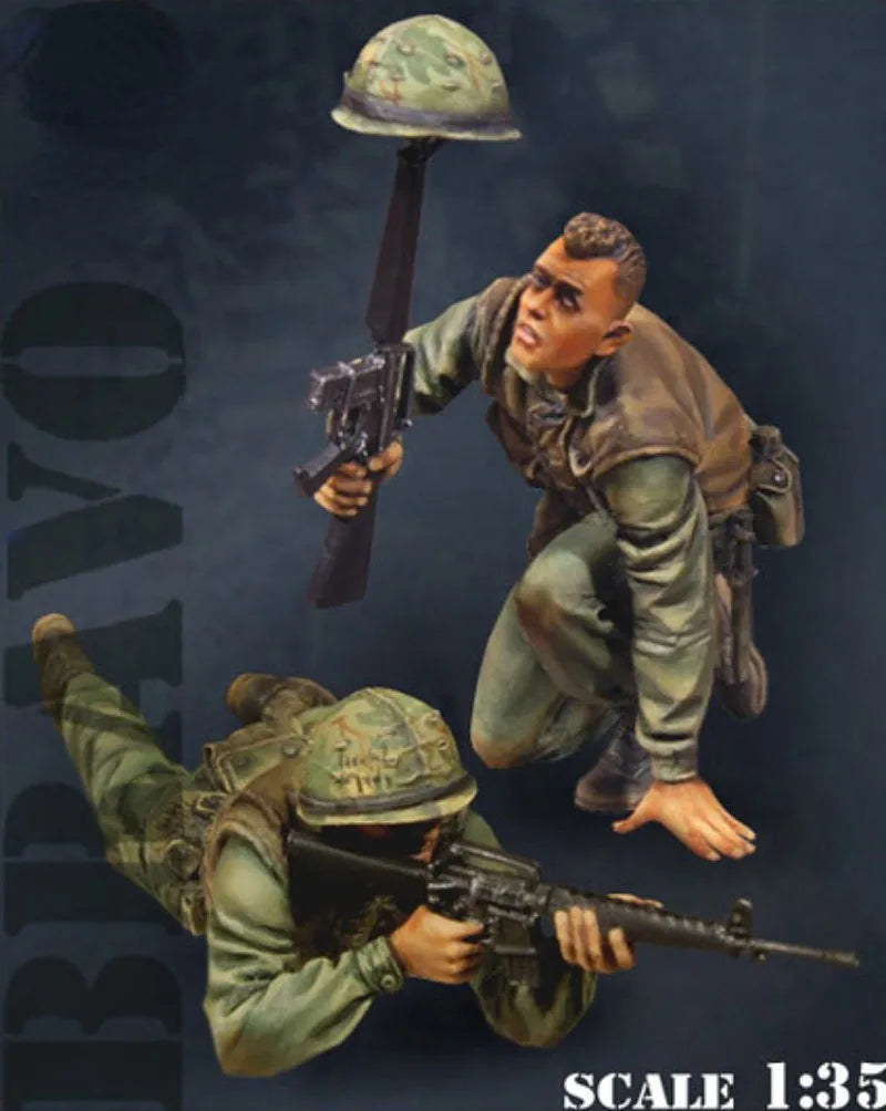 1/35 Modern US Marine Corps, 2 Figures, Resin Model Figure Kit, Unassembled and Unpainted