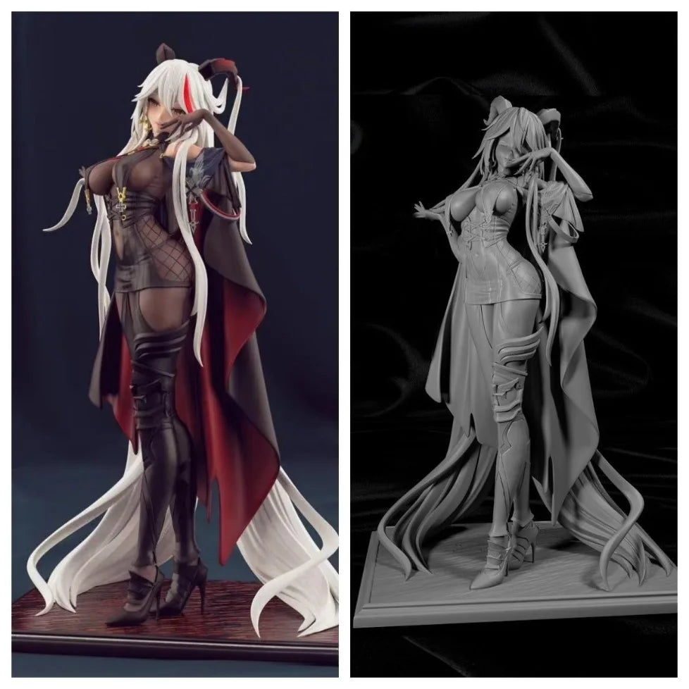 80mm Female Elf Warrior, Resin Model Figure Kit, Fantasy Theme, Unassembled and Unpainted