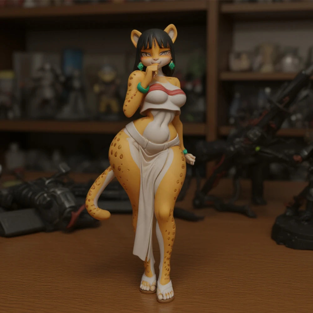 1/24 Cheetah Furry Character, Resin Model Figure Kit, Unassembled and Unpainted