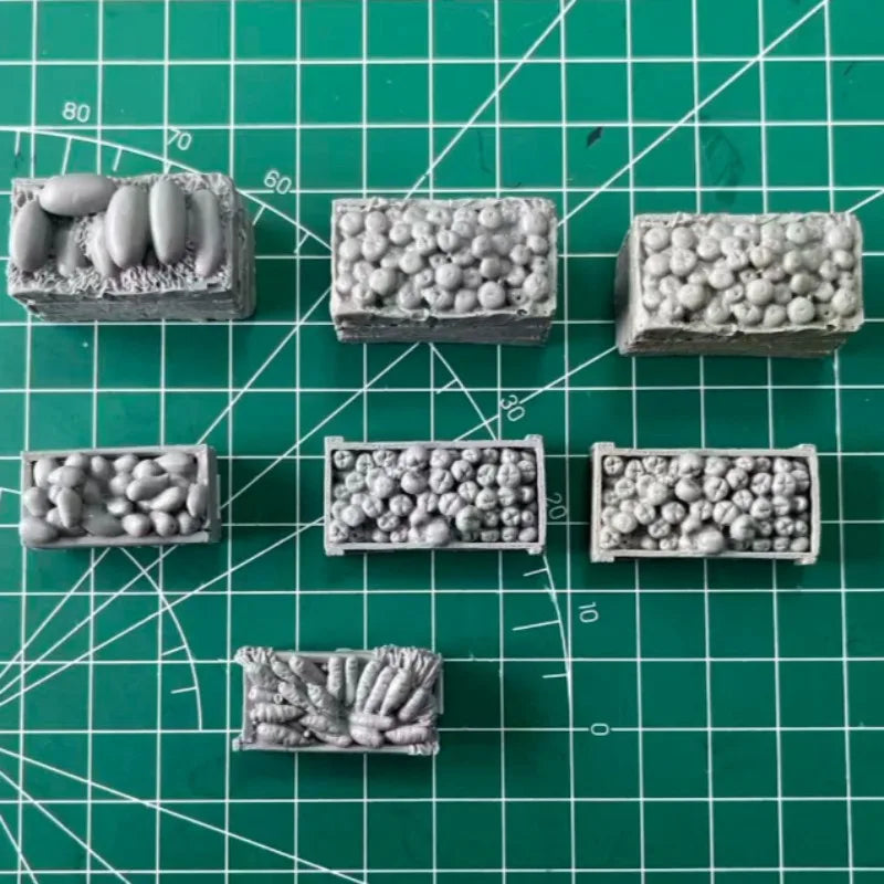 1/35 Vietnamese Fruit Market, Resin Model Diorama Kit, Historical Theme, Unassembled and Unpainted