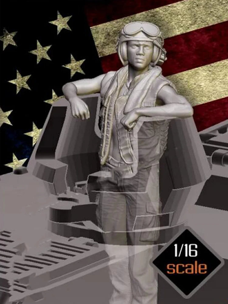 1/16 WWII US Infantryman, Resin Model Figure Kit, Unassembled and Unpainted