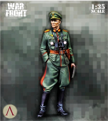 1/35 WWII German Officer with Vehicle, Resin Model Figure Kit, Unassembled and Unpainted