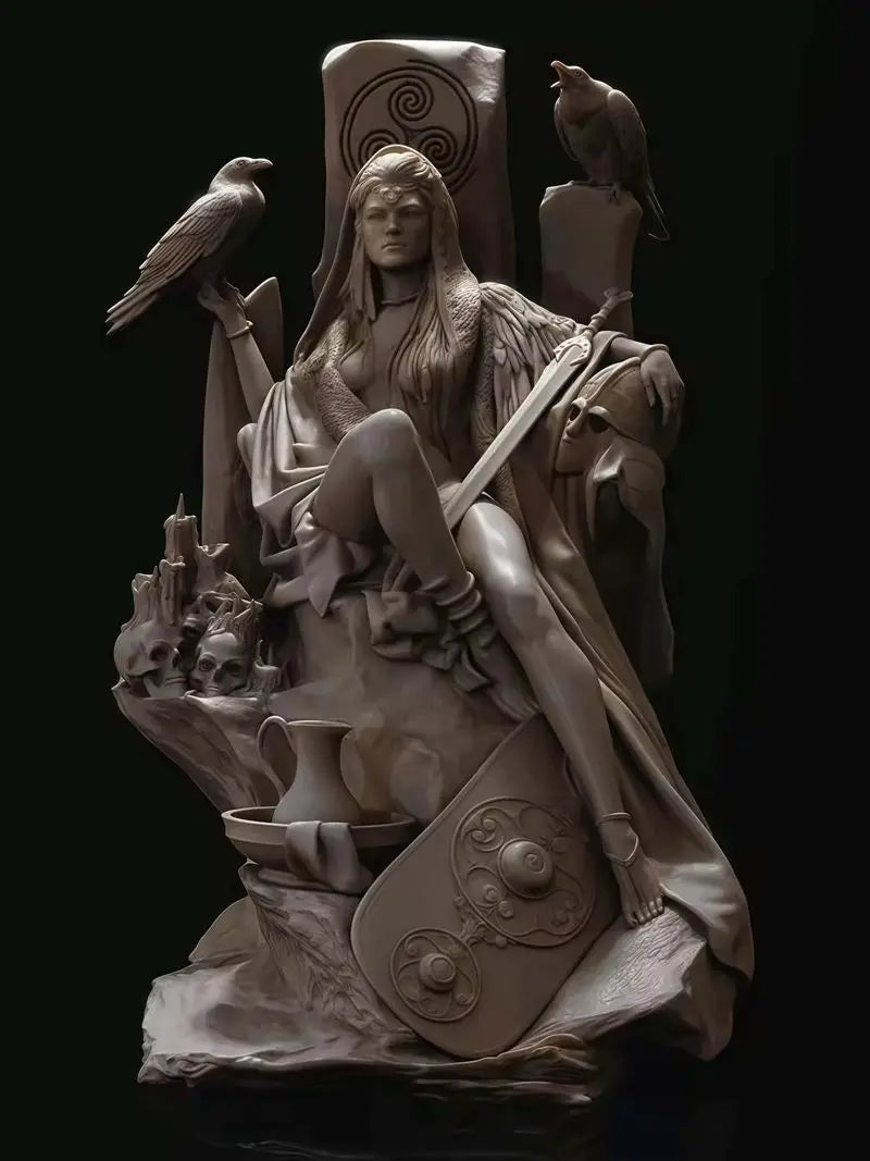 1/24 Dark Fantasy Female Warrior, Resin Model Figure Kit, Fantasy Theme, Unassembled and Unpainted