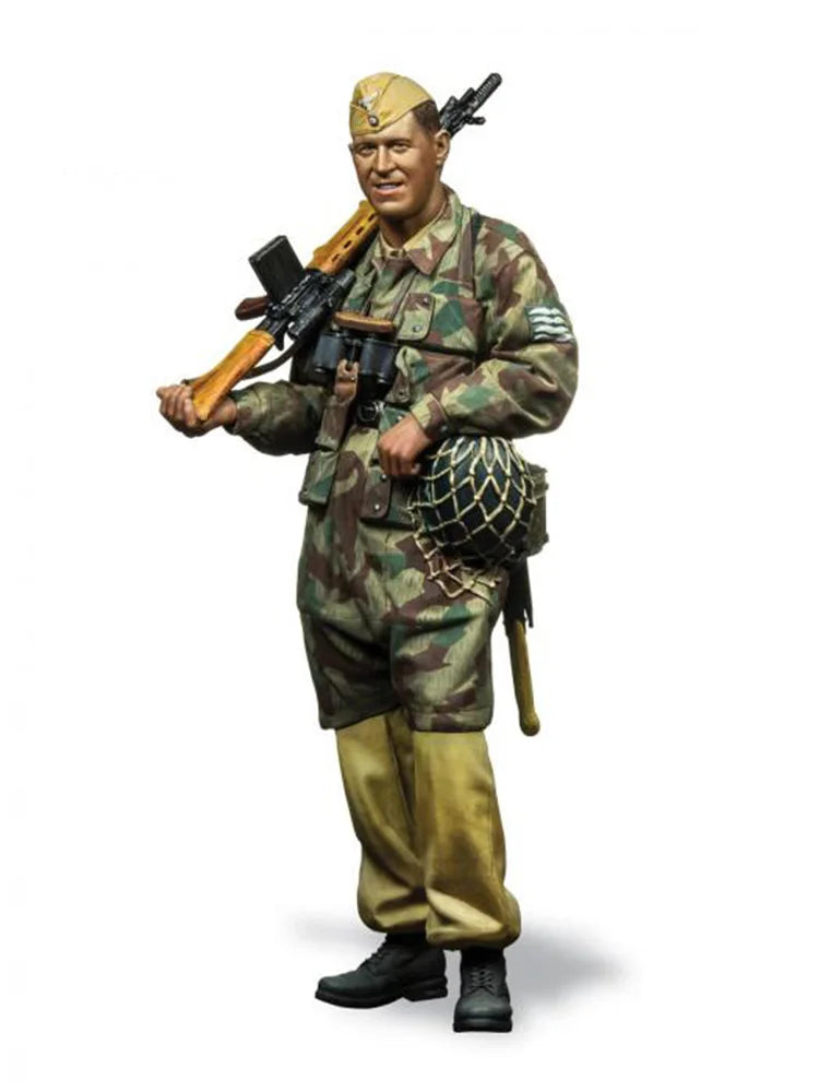 1/16 WWII German Fallschirmjager, Resin Model Figure Kit, Unassembled and Unpainted