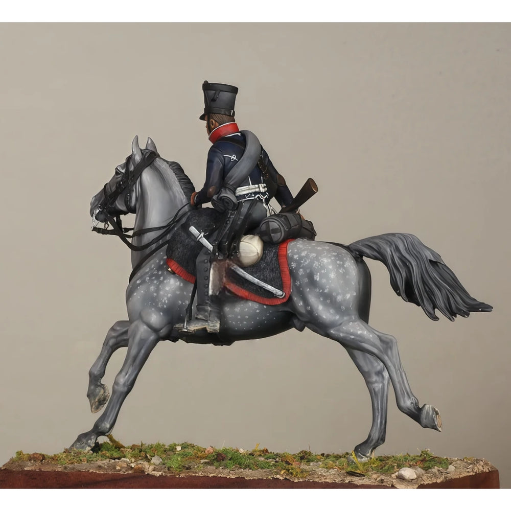 54mm Napoleonic Prussian Cavalry, Resin Model Figure Kit, Unassembled and Unpainted