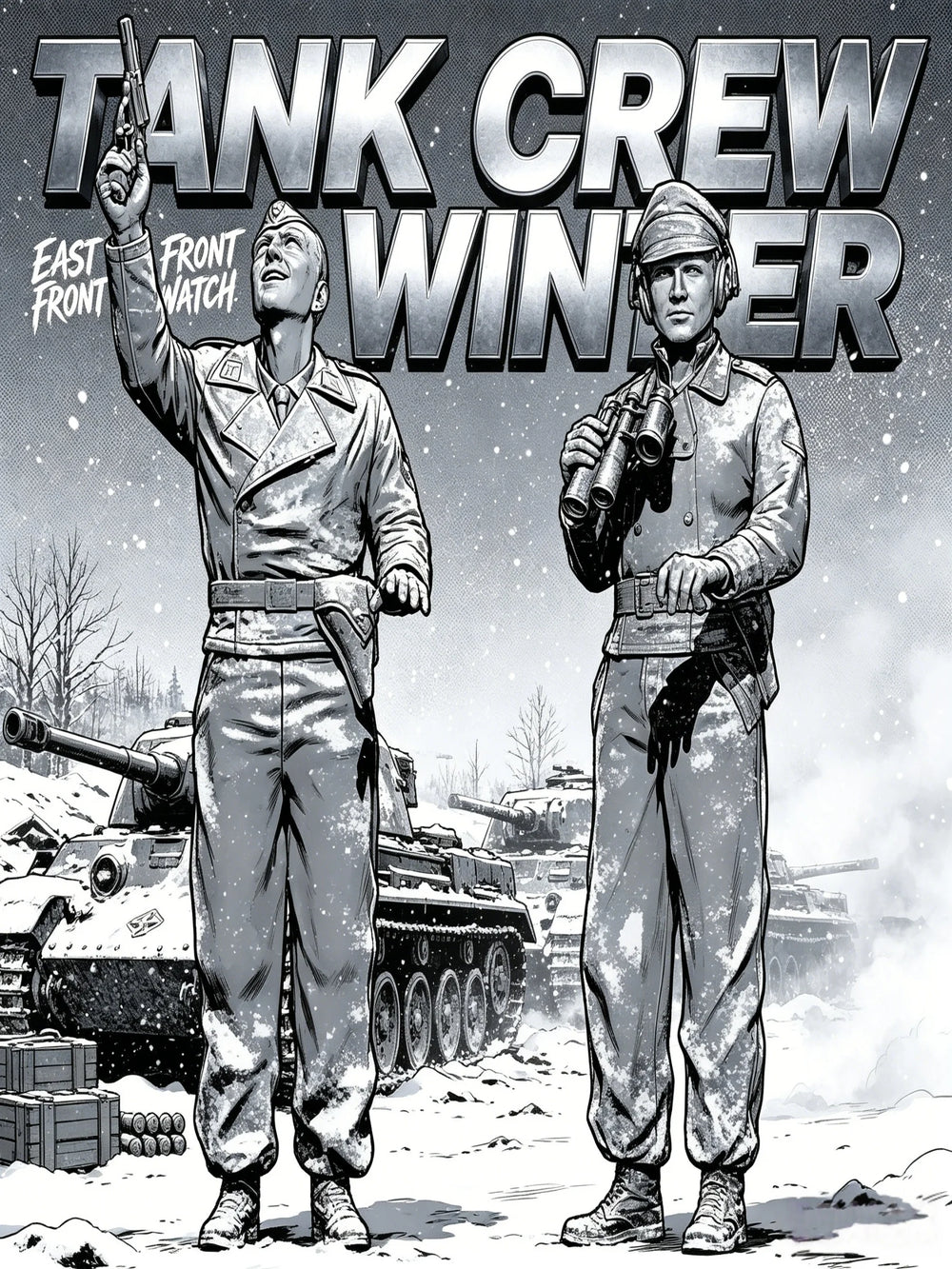 1/16 WWII Soviet Tank Crew, 2 Figures, Resin Model Figure Kit, Unassembled and Unpainted