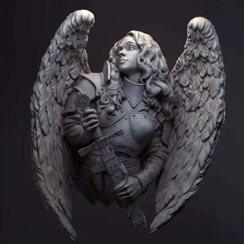 1/10 Female Angel, Resin Model Bust Kit, Fantasy Theme, Unassembled and Unpainted