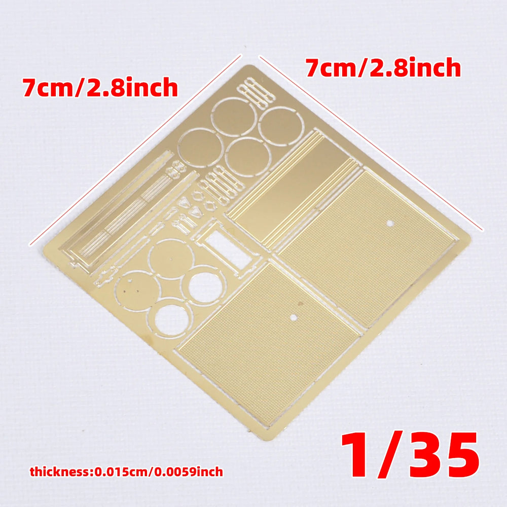 1/35 Cold War Tank Photo-Etch Parts, Resin Model Accessory Kit, Unpainted