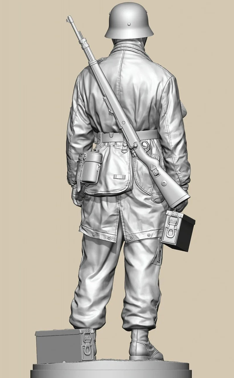 1/16 WWII German Fallschirmjager Paratrooper, Resin Model Figure Kit, Unassembled and Unpainted