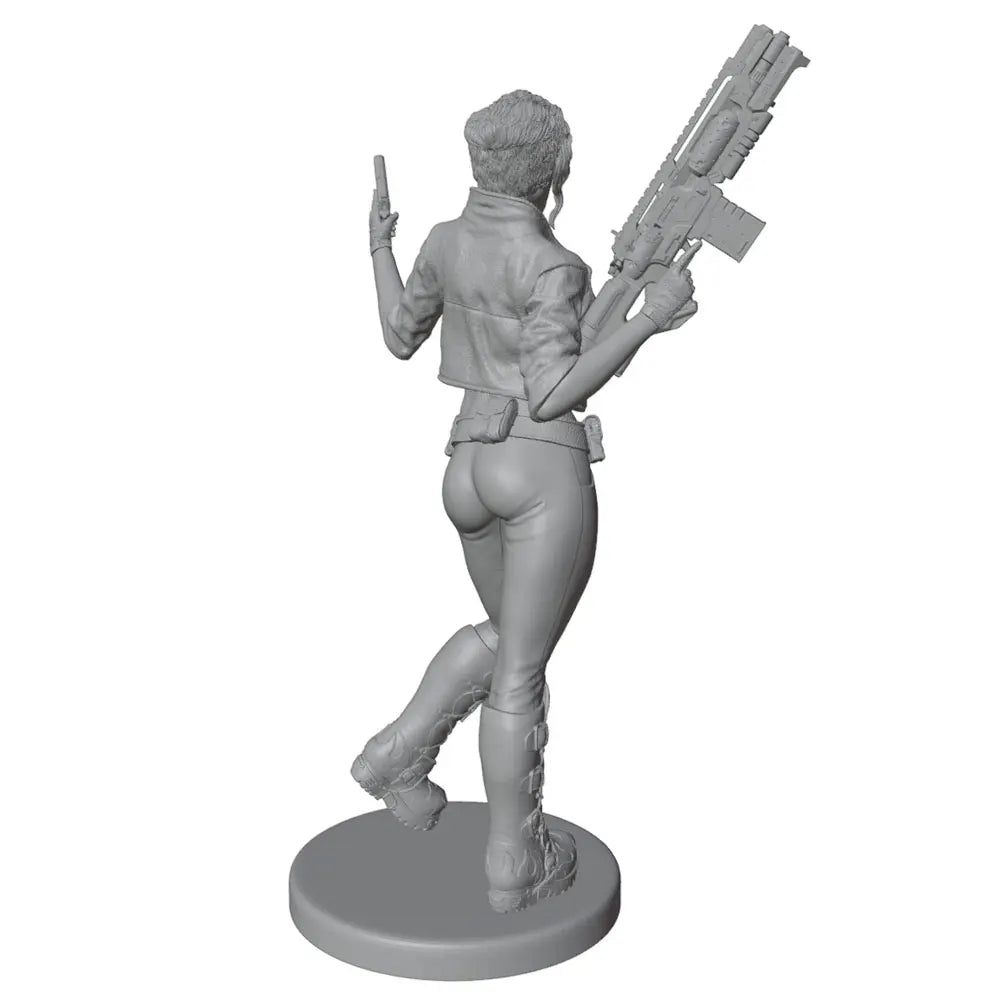 1/24 Tactical Female Commando, Resin Model Figure Kit, Sci-Fi Theme, Unassembled and Unpainted
