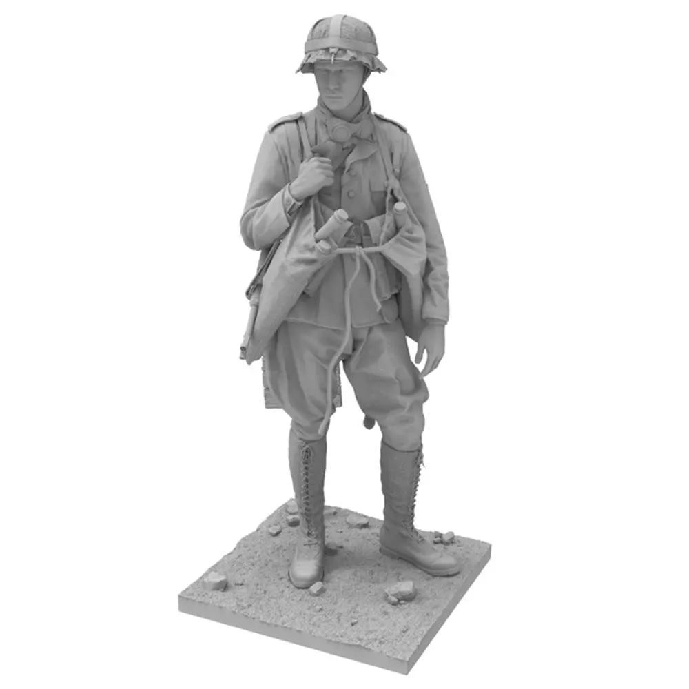 75mm WWI British Infantryman with Signal Flag, Resin Model Figure Kit, Unassembled and Unpainted