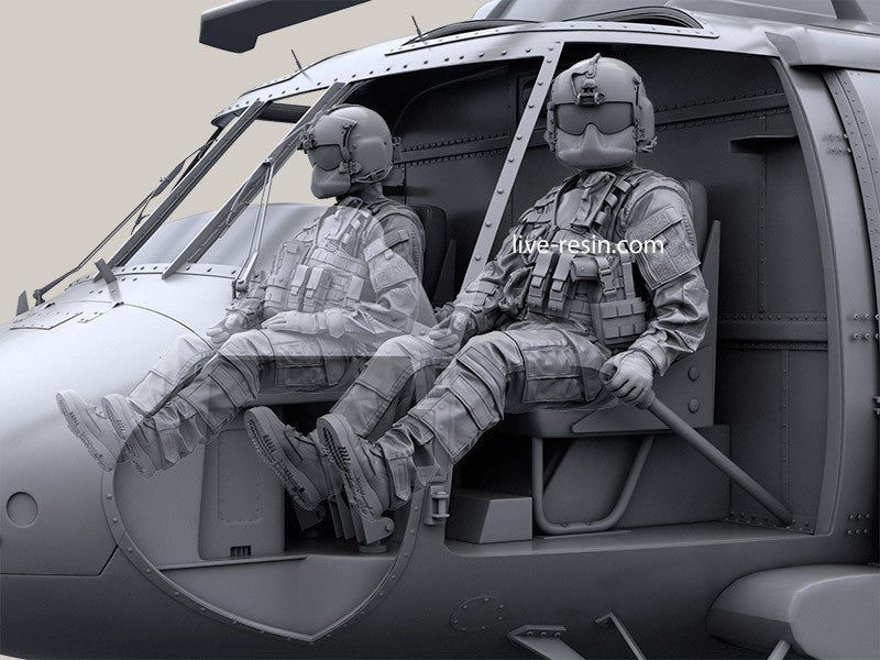 1/35 Modern Special Forces Operator Exiting Helicopter with Thermal Head, Resin Model Figure Kit, Unassembled and Unpainted
