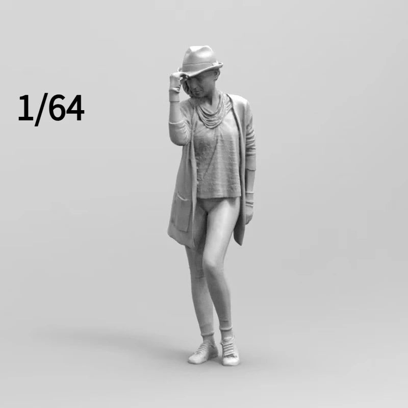 1/64 Contemporary Dancing Girl, Resin Model Figure Kit, Unassembled and Unpainted