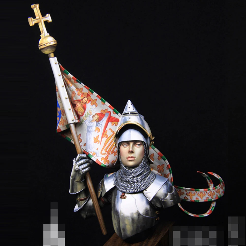 1/12 Medieval Joan of Arc, Resin Model Bust Kit, Unassembled and Unpainted