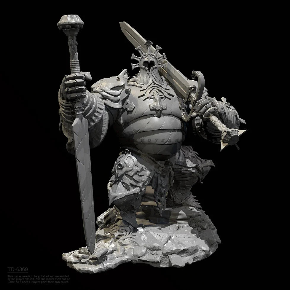 54mm Dark Fantasy Demon Warrior, Resin Model Figure Kit, Fantasy Theme, Unassembled and Unpainted