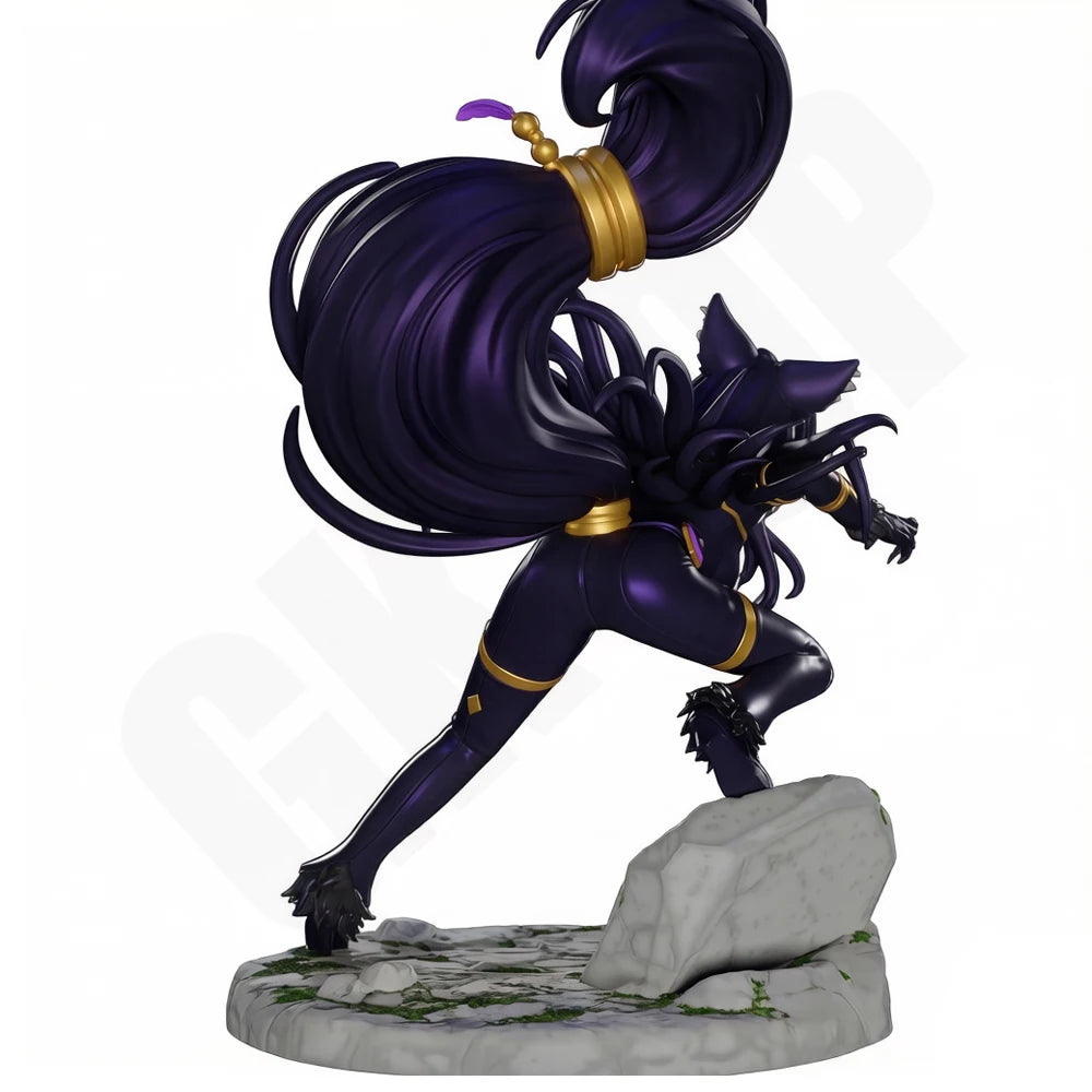 1/24 Wolf Warrior Girl, Resin Model Figure Kit, Fantasy Theme, Unassembled and Unpainted