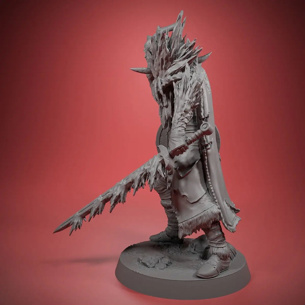 45mm Demon Warrior, Resin Model Figure Kit, Fantasy Theme, Unassembled and Unpainted