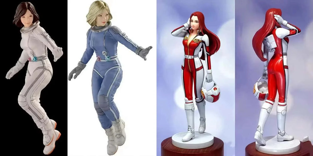 1/20 Fleet Commanders, 2 Figures, Resin Model Figure Kit, Sci-Fi Theme, Unassembled and Unpainted
