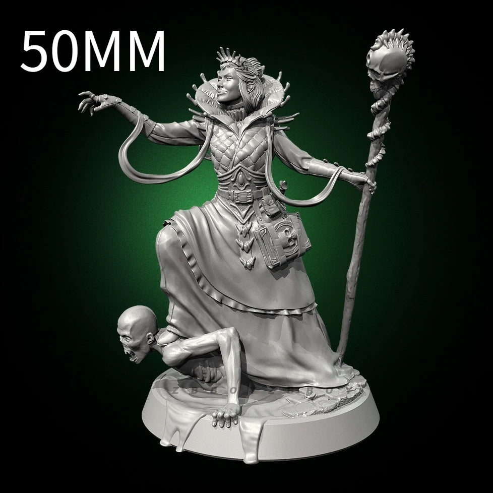 38mm Magician, Resin Model Figure Kit, Fantasy Theme, Unassembled and Unpainted