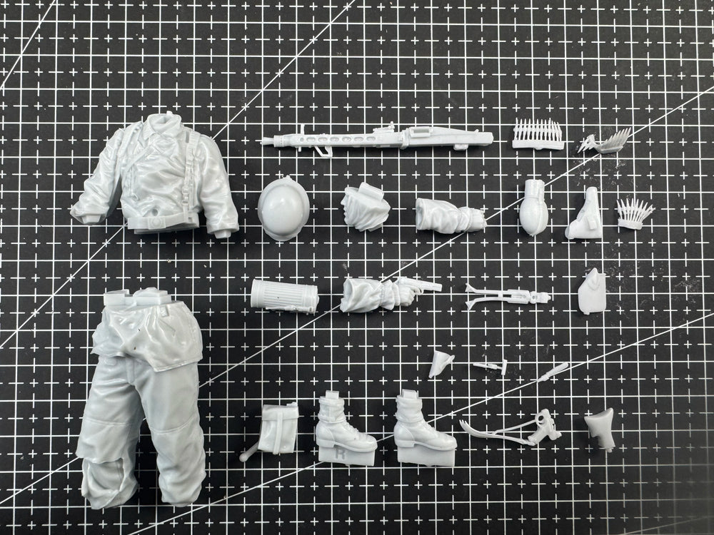 1/16 WWII German Soldier Commander, Resin Model Figure Kit, Unassembled and Unpainted