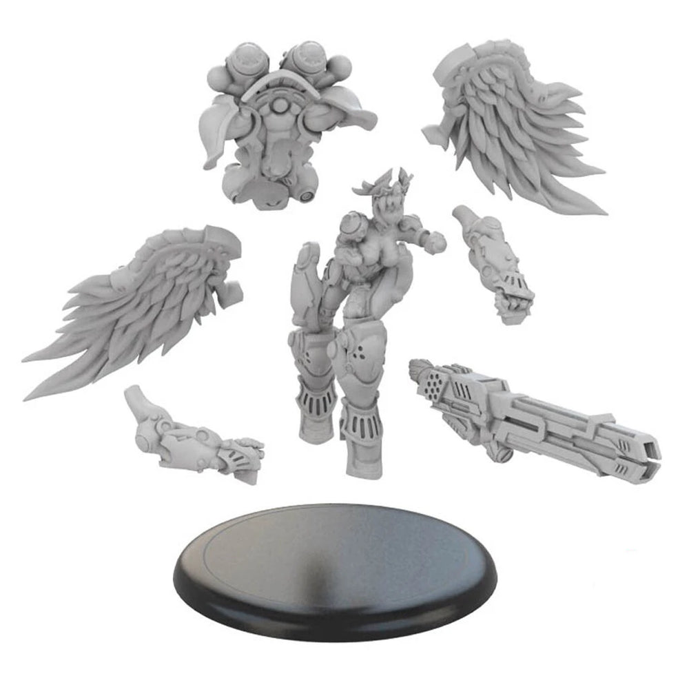 28mm Armored Space Warrior, Resin Model Figure Kit, Sci-Fi Theme, Unassembled and Unpainted
