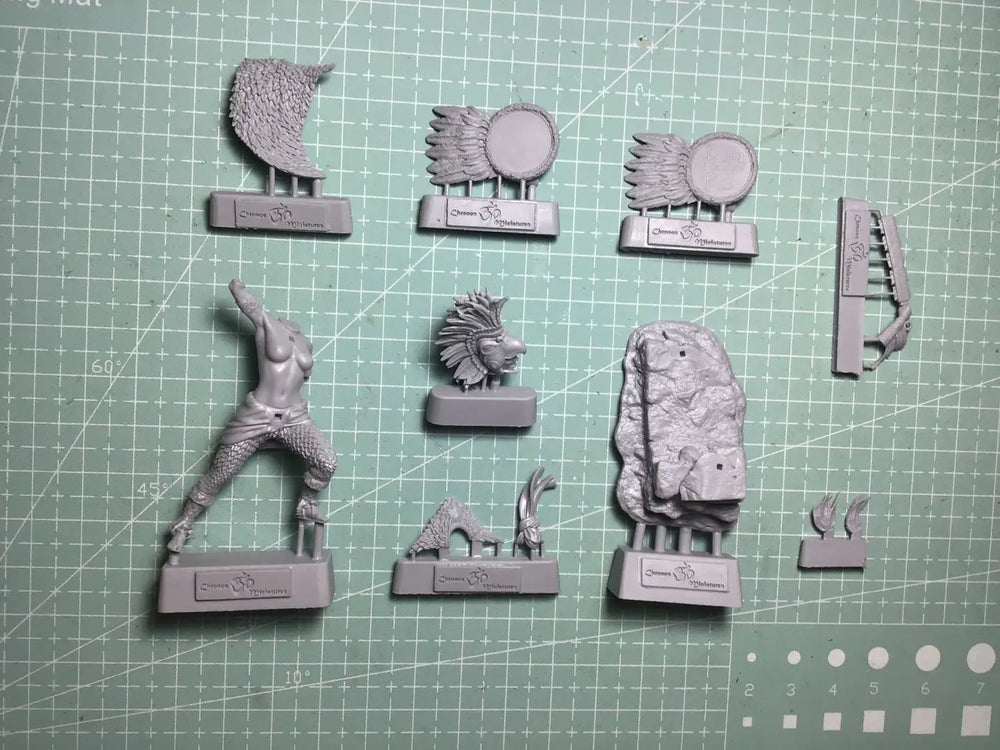 54mm Dark Fantasy Winged Succubus, Resin Model Figure Kit, Fantasy Theme, Unassembled and Unpainted