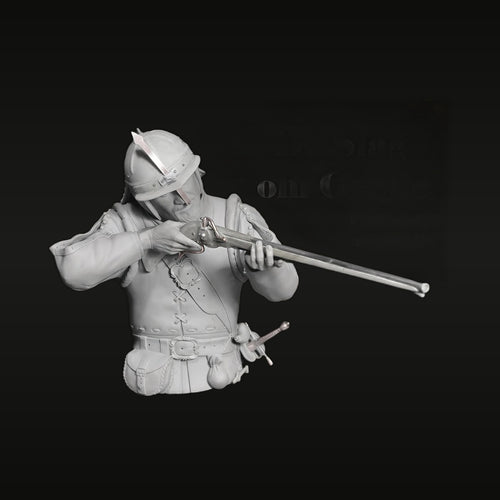 De Slag om Grolle 17th Century Soldier 1/10 Scale Resin Bust Kit
