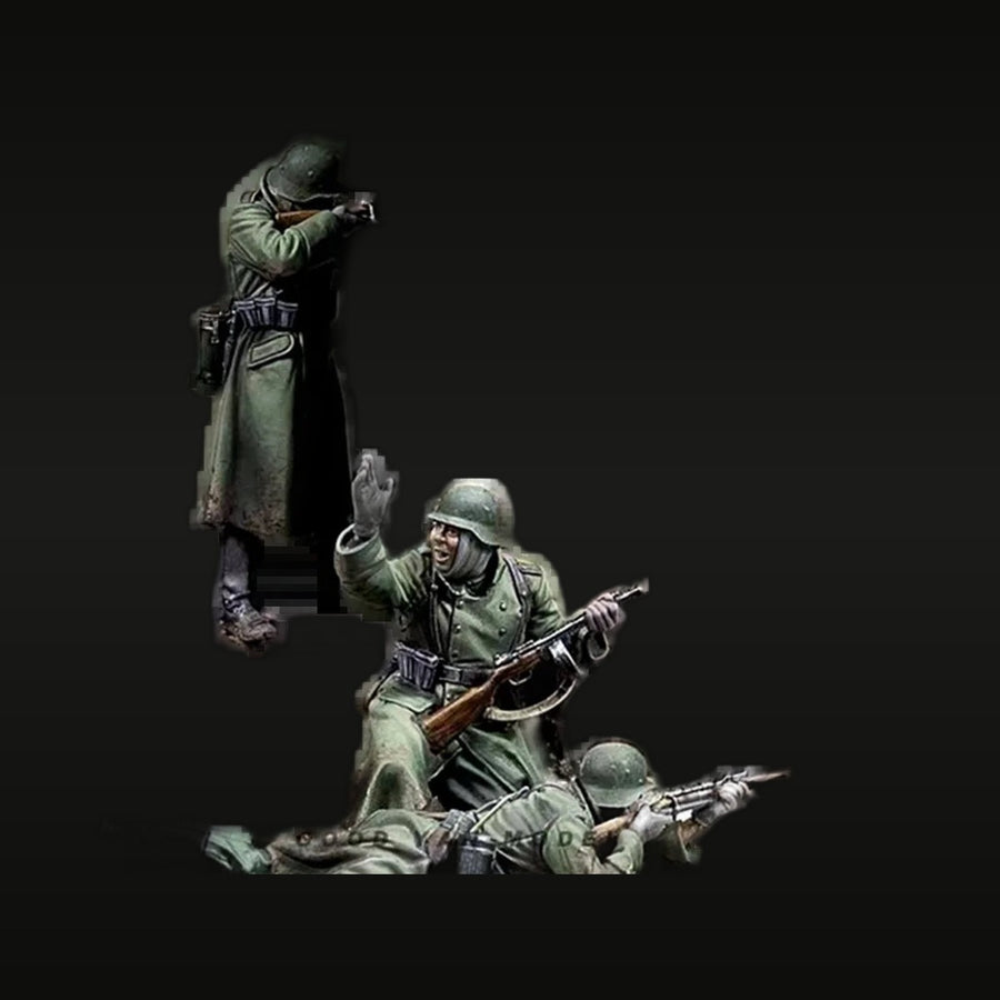 WWII Soviet Infantry Combat Set 3 Figures 1/35 Resin Kit